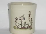 1 2 Gallon Jar With Americana Birdhouse by Shakers & Thangs Pottery, Inc.