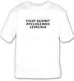 Fight Against Myelogenous Leukemia T-shirt Large White