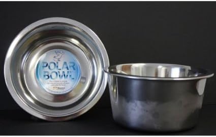 Polar Bowl-Freezable Double Walled Stainless Steel Water Bowl...FREE LIGHTED DOG COLLAR WITH PURCHASE!