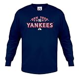 New York Yankees Cooperstown Ticket History Long Sleeve T-Shirt by Majestic Athletic