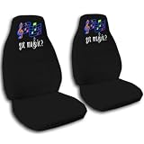 2 black Musical seat covers for a 2003 Pontiac Grand Prix. by Designcovers