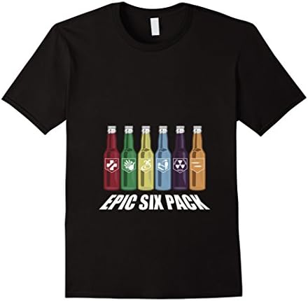 Men's Epic Six Pack T-shirt Medium Black