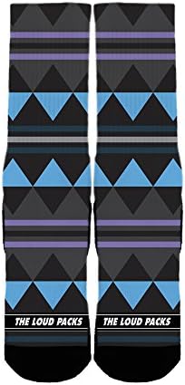 The Loud Packs Mens Graphic Custom Business Socks Winter Diamond Medium Multicoloured
