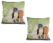 'Elephant's Reminiscences,' cushion covers (pair)