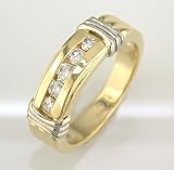 14K Two Tone Gold .50 ctw Diamond Mens Ring