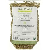 Banyan Botanicals Fennel Whole - Certified Organic, 1/2 lb - Foeniculum vulgare - Aromatic spice that supports healthy digestion