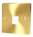 : SATIN BRASS TELEPHONE SLAVE SOCKET C438BBW