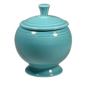 Fiesta Turquoise 498 9-Ounce Covered Sugar Bowl by Fiesta