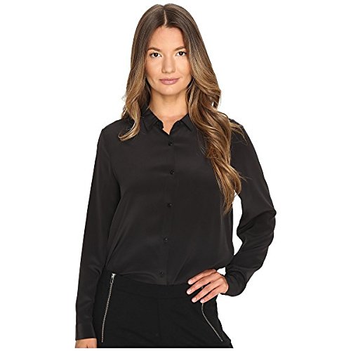 ザ・クープルス トップス シャツ Boyfriend Shirt in Plain Silk Black [並行輸入品]