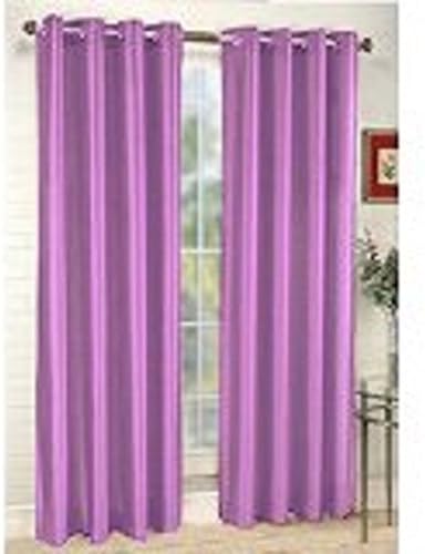 Redbirdlinen 2 Pc Lilac 84" Long Faux Silk Panel Drape Curtain Window Treatmeant 8 Grommets