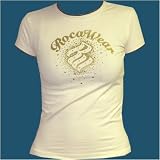 Rocawear - NEW Ladies Rocawear Short Sleeve Gold Logo Shirt Beige