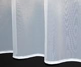 Sue. Plain lead weighted voile net curtain. 45 inch drop. Finished in White. Sold by the Metre