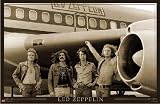 Led Zeppelin, 34x22 Inch Sepia Airplane Lithographic Poster