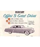 1952 MERCURY Three Great Drives Sales Brochure Book 1952 MERCURY Three Great Drives Sales Brochure Book