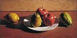 Apples And Pears I - Artist: Darashkevich - Art Print on Canvas - Image Size: 39.25 by 19.50 inches Art Print on Canvas