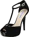 Steve Madden Women's Maagie Open-Toe Pump,Black Suede,6.5 M US