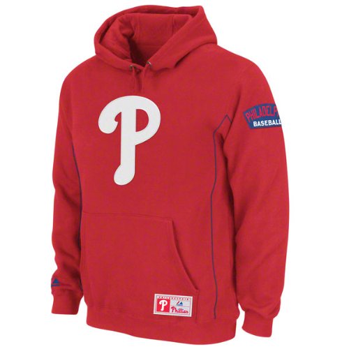 Majestic Philadelphia Phillies Youth Red Be Proud Pullover Hoodie Sweatshirt (X-Large)