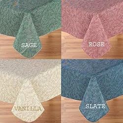 Sonoma Damask Print Sage Green 60" X 84" Oblong Vinyl Tablecloth