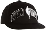 NBA Men's New York Knicks Flat Brim Flex Hat - Tx88Z, Large/X-Large , Black