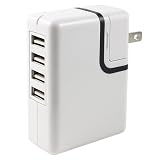 4-Port Wall to USB Travel Adapter Charger for Cell Phone, Mp3 Player or Other USB Powered... by 