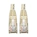 Tripp Lite Cat6 Gigabit Ethernet Snagless Molded Patch Cable, 24 AWG 550Mhz Premium UTP, White GbE RJ45 M/M 6in 6