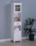 White Finish Wood Bathroom Cabinet By Coaster Furniture
