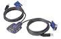 Iogear MiniView Micro 2-port USB KVM with built-in cables  (GCS52U)