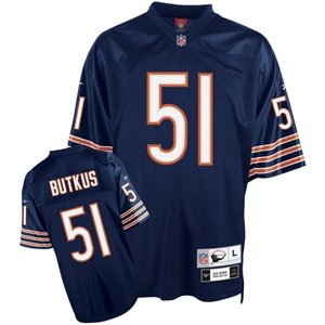 Dick Butkus Reebok NFL Navy Premier 1966 Throwback Chicago Bears Jersey - Medium