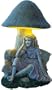 Echo Valley 4173 Solar Powered Lighted Toadstool Fairy Resin Statue