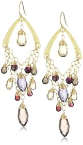 Urban Posh Smoky Quartz, Citrine, Iolite and Garnet Josie Earrings