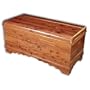 Chest, Waterfall, Cedar w/carving-Grapes
