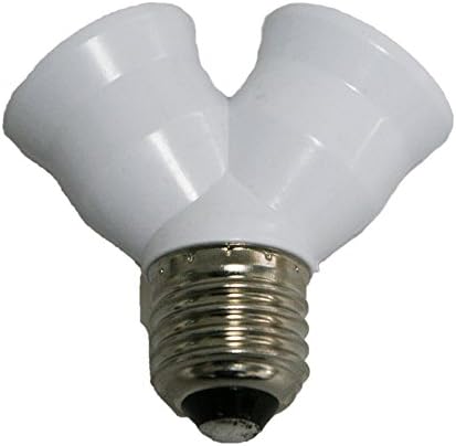 Shangge CE&amp;ROHS Certification E27 To 2 E27 Male E27 To Female E27 LED Bulb Base Converter Halogen CFL Light Lamp Adapter Socket Change PBT (10 Pcs)