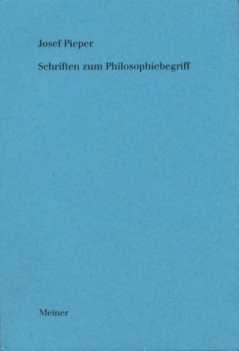 Schriften zum Philosophiebegriff