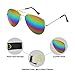 Desen Unisex Adult Aviator Sunglasses (GOLD COLORFUL)