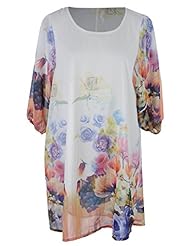 Bishop Long Sleeves Scoop Neck Floral Print  Dress