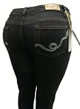 Women's Omega Skinny Stratch Jeans- Blue Twirl 4