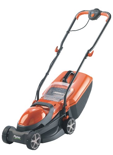Flymo Chevron 32VC 1200W 32cm Electric 4-Wheeled Lawnmower with Rear Roller
