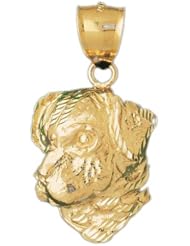 Dazzlers Solid 14k Gold Beagle Dog Charm Pendant Available in three colors from jewelsberry (weights: 12.8 grams only)