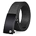 Fairwin Ratchet Web Belt,1.25 inch Nylon Web Automatic Slide Buckle Belt - No Holes and Invisible Belt Tail Web Belt for Men