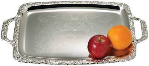 Sterlingcraft Oblong Serving Tray Roomy Surface Two Hostess Handles Special Sterlingcraft Finish