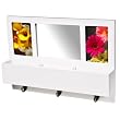 Erasures 2-Picture Collage Frame with Mirror - White (4x6")