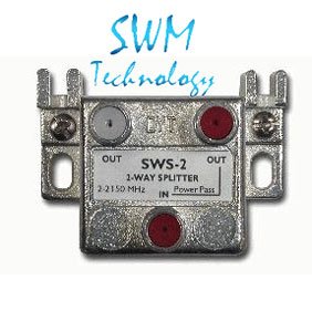DirecTv Approved Zinwell 2-Way Wide Band SWM Splitter Model MSPLIT2R1