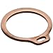 Standard External Retaining Ring, Tapered Section, Axial Assembly, Alloy 25 Copper, Plain Finish, 5/64" Shaft Diameter, 0.015" Thick, Made in US (Pack of 25)