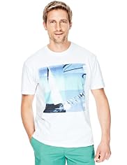 Blue Harbour Pure Cotton Photo Montage Print T-Shirt