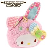 クルクルパスケース 【定期入れ】 ピンク パッチワーク カラフルバニーキティ ハローキティ