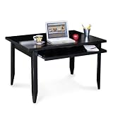 Kathy Ireland Home by Martin Furniture Tribeca Loft Wood Table Desk With Keyboard Pullout in Black