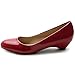 Ollio Women's Shoe Classic Low Heel Comfort Enamel Pump