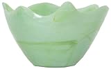 Colorful Recycled Art Glass Fern Green Large Bowl 11.5
