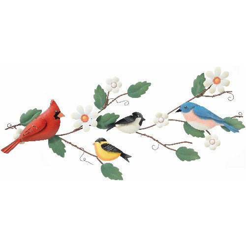 Wall Art 3D Metal Decor Bird Buddies (24×11) – Regal Art #R357