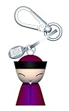A di Alessi Mr Chin Key Ring -  Pink